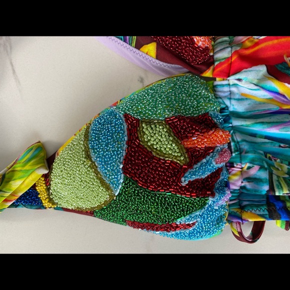 Tropical beaded swim suit - Picture 2 of 5